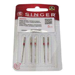 Sewing Machine Needles - Singer Brand Red #2020 - Sharp Point 5 pack