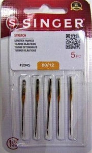 Machine Needles - Singer Brand Yellow #2045 Available in Size 12, 14, 16 Ball Point