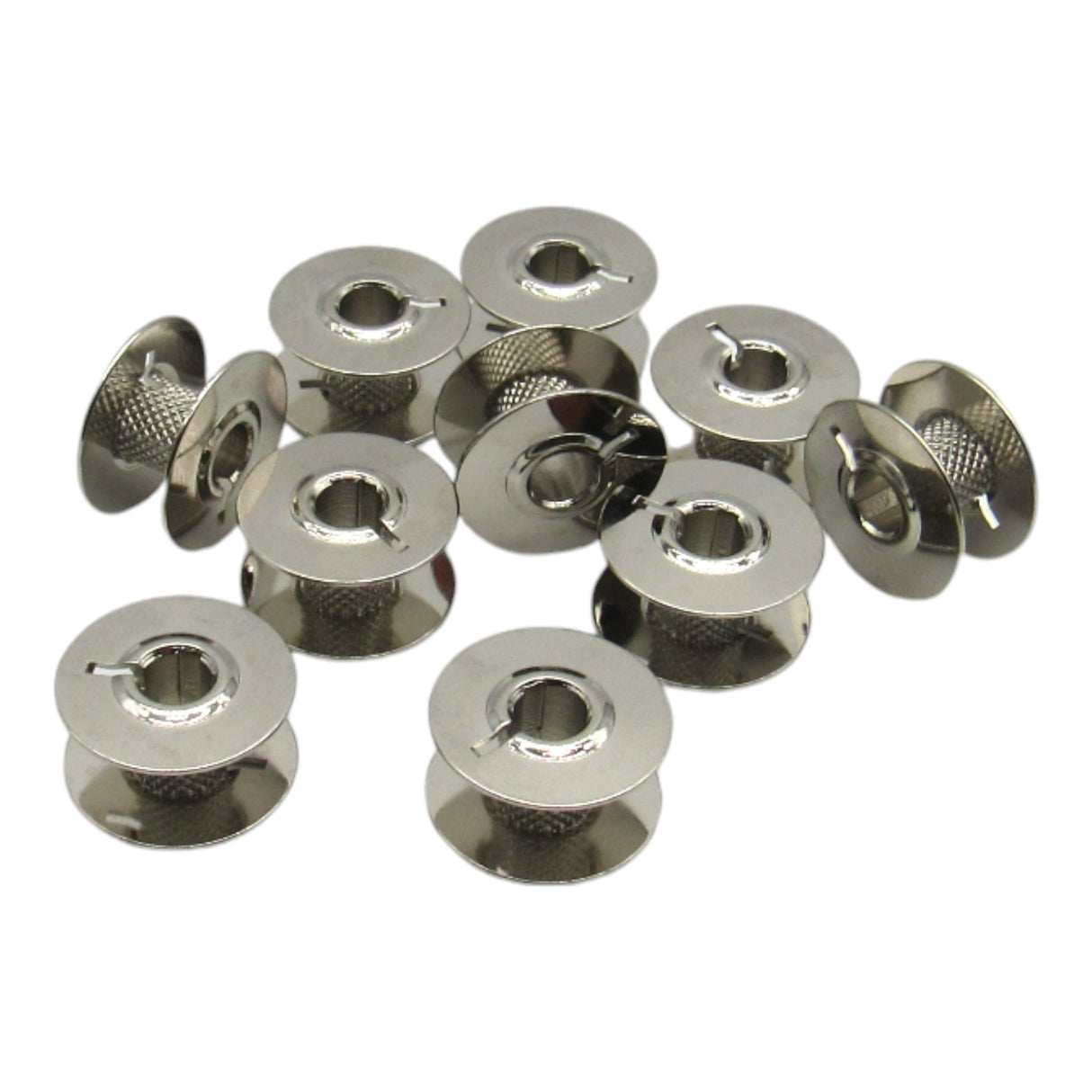 (10) Metal One Piece Bobbins with No Holes - Part # 530761