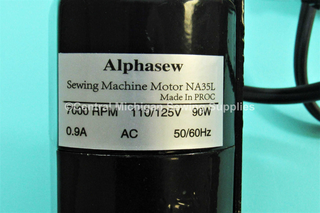 Alphasew Sewing Machine Motor 9000 RPM L-Bracket 1.5 AMP #NA35L-HS