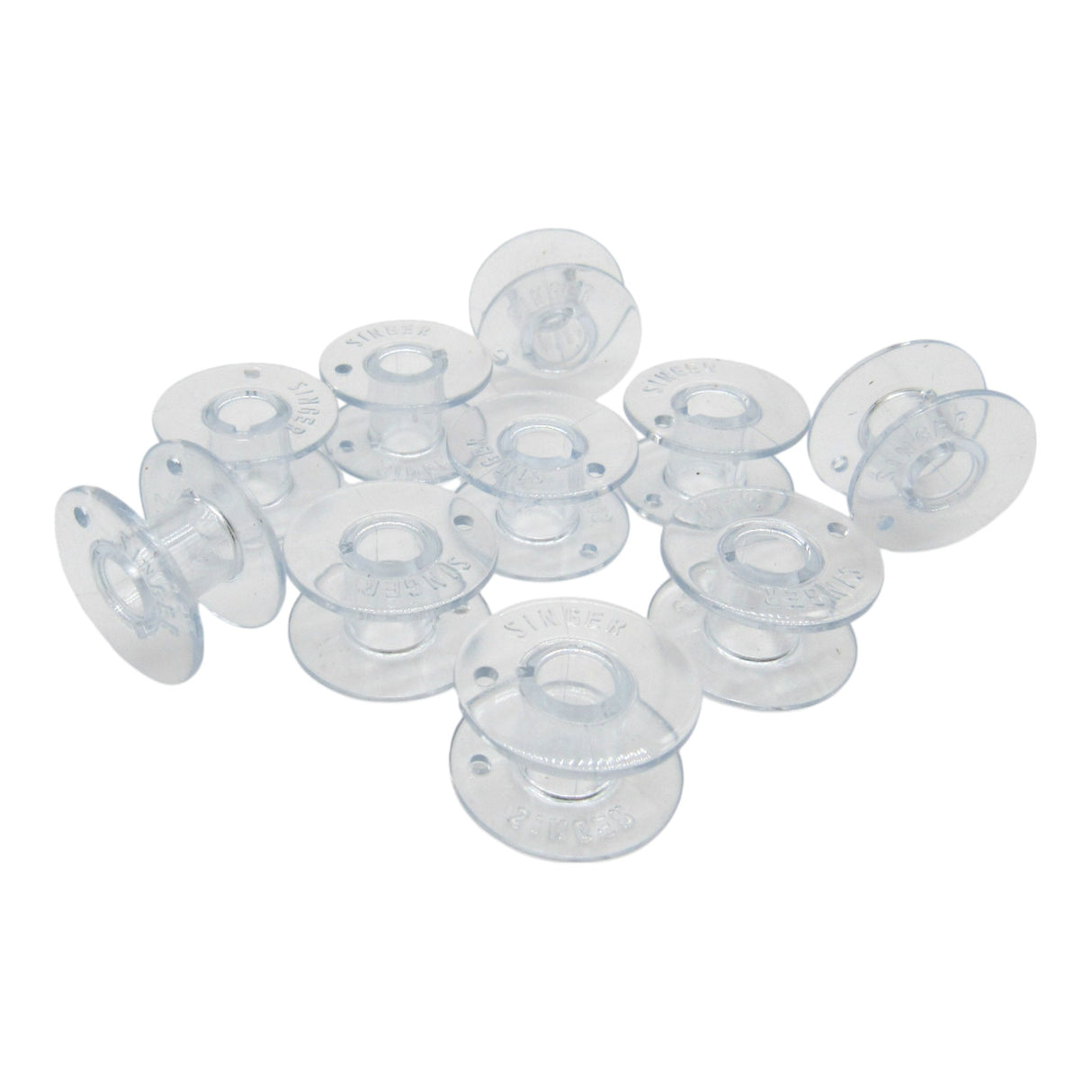 (10) Genuine Singer Class 15 Plastic Bobbins - Part #81348