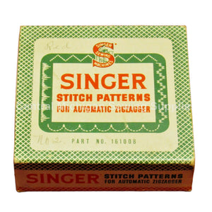 Singer Sewing Machine Stitch Patterns for Automatic ZigZagger Part # 161008