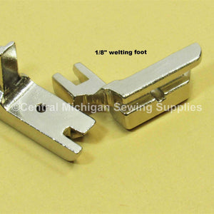 Low Shank Single Cord Welting / Piping Foot 1/8", 3/16", 1/4", 3/8" or 1/2"