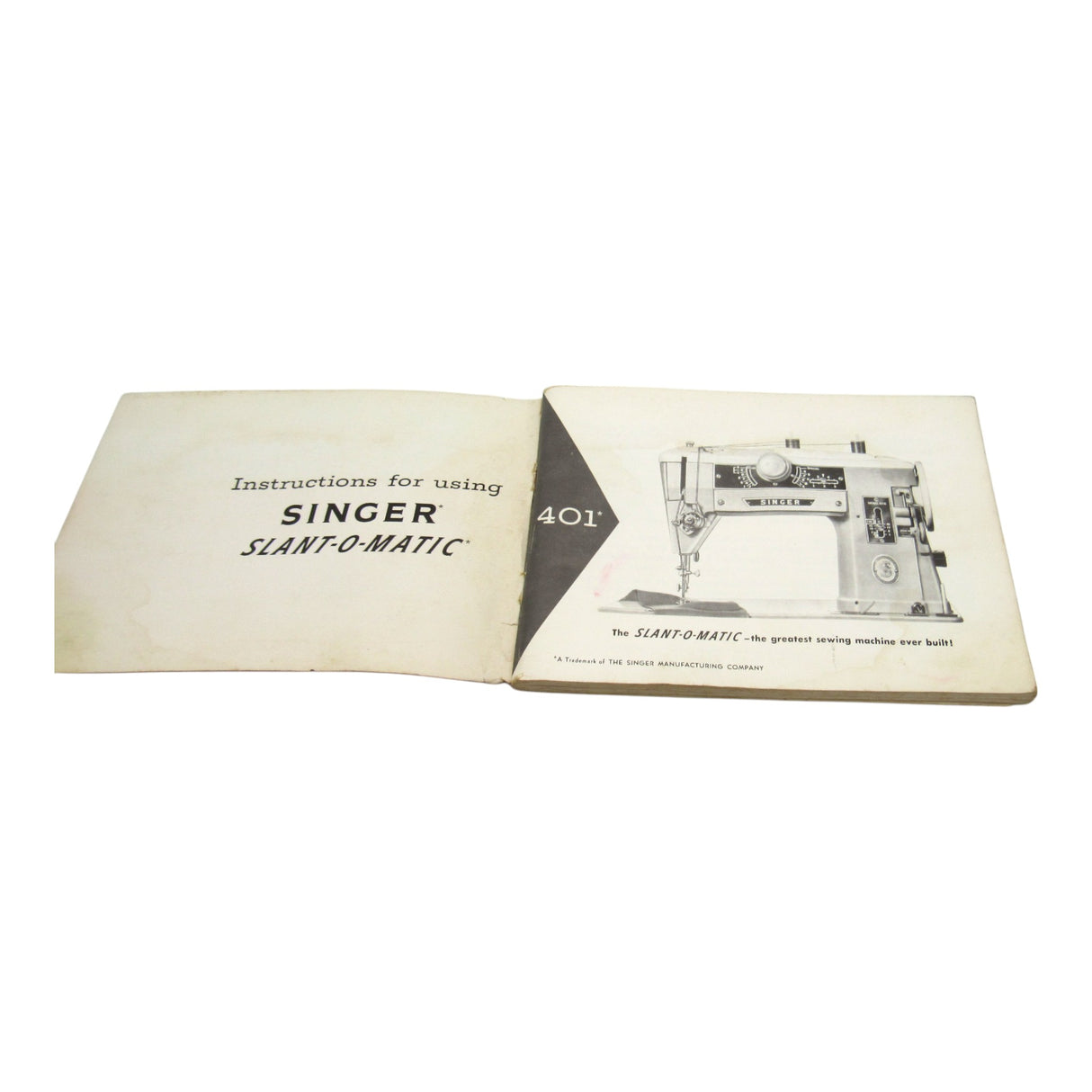 Original Singer Sewing Machine Model 401A Instruction Manual