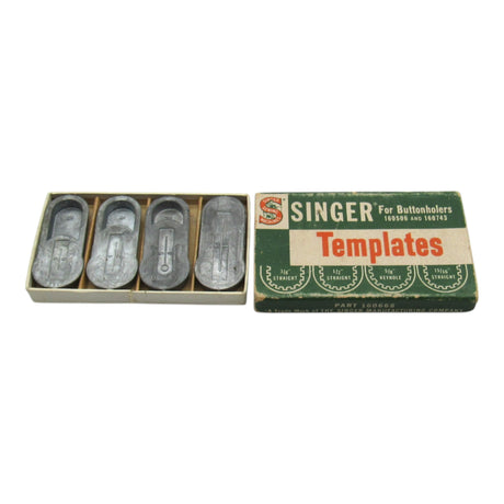 Vintage Original Singer Buttonholer Templates 3/8" straight, 1/2" straight, 5/8" Keyhole, 15/16" straight