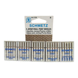 Schmetz Sewing Machine Needles Jersey Ball Point 15x1 Available in size 10, 12, 14, 16, and assortment pack