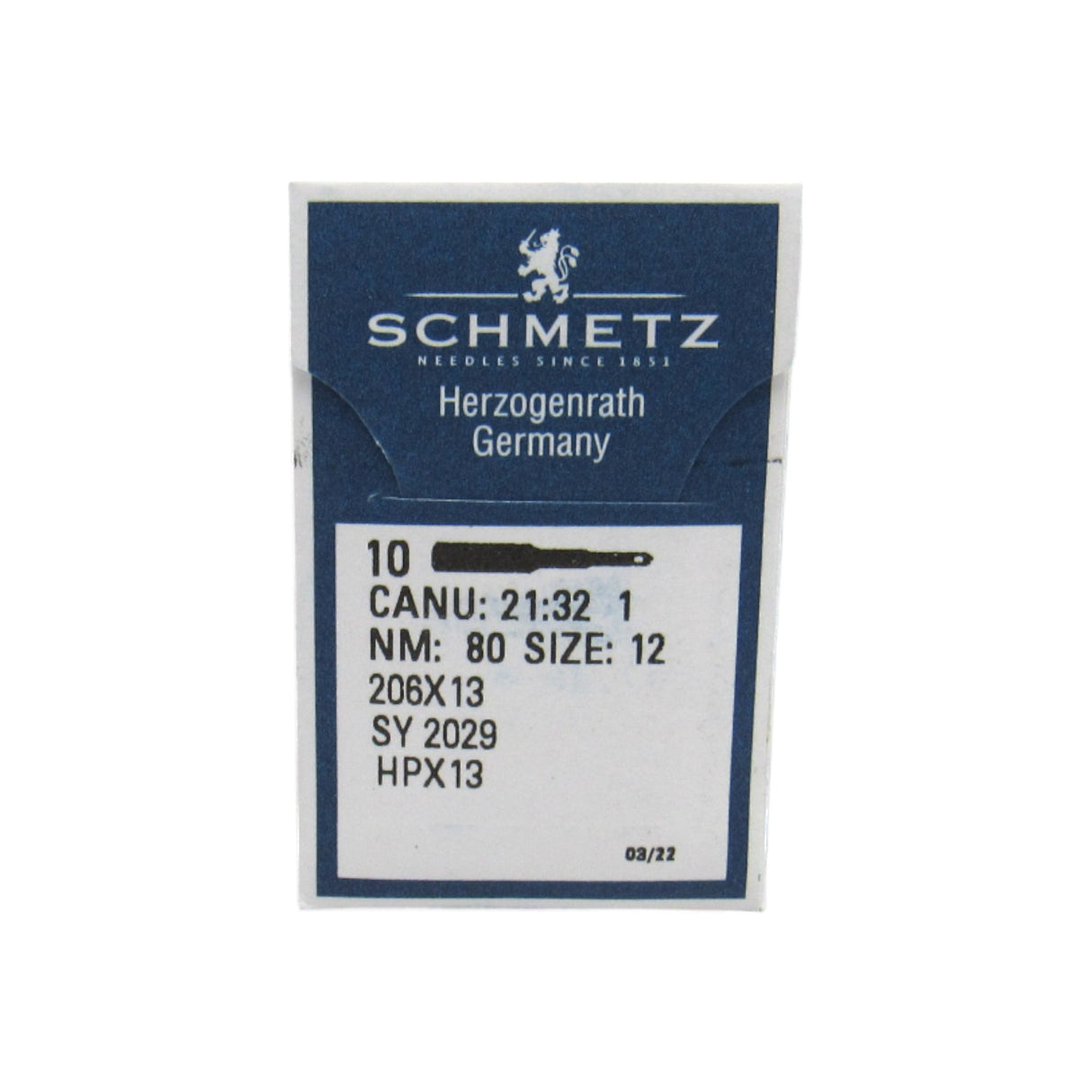 Schmetz Needles 10 Pack 206x13 Available in Size 12 & 14