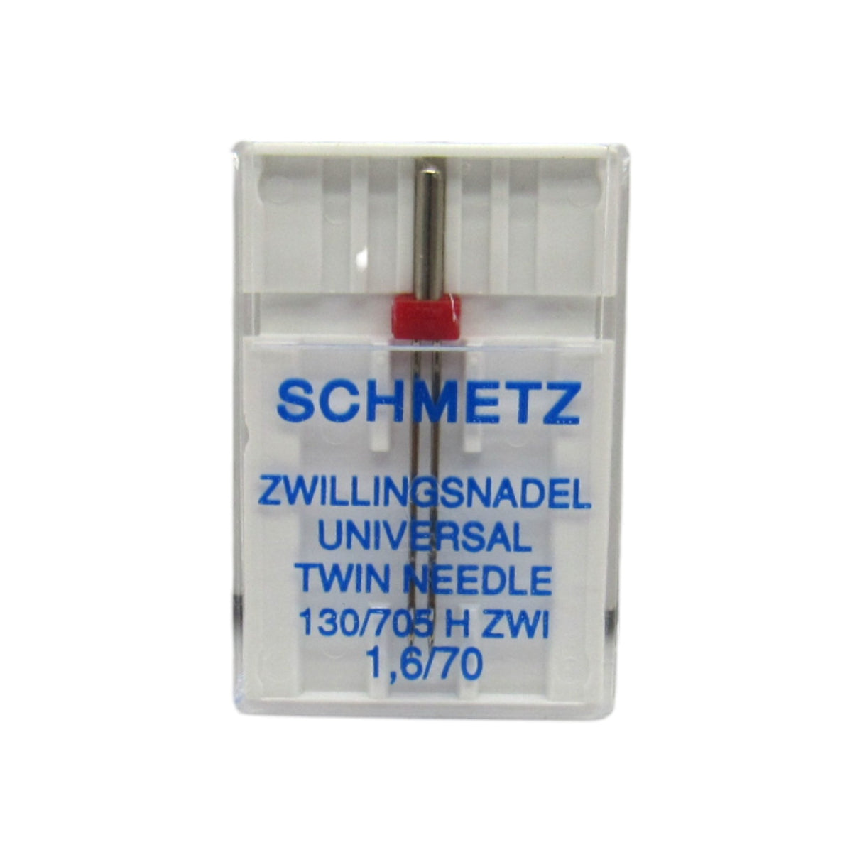 Schmetz Sewing Machine Twin Needle 1.6 mm Wide Available is size 10, 12