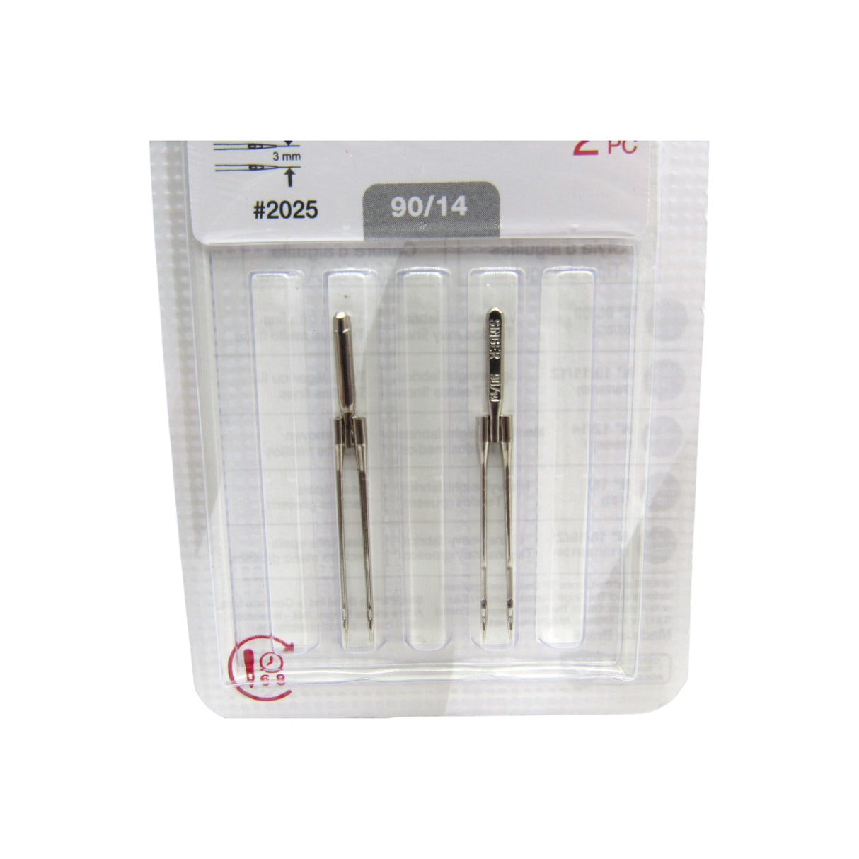 Sewing Machine Twin Needles - Singer Brand 3 mm Wide - Size 12 or 14