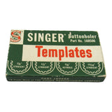 Vintage Original Singer Buttonholer Templates 3/8" straight, 1/2" straight, 5/8" Keyhole, 15/16" straight