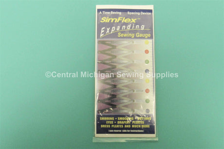 SimFlex Expanding Sewing Gauge Shirring, Smocking, Buttons, Pleats - Central Michigan Sewing Supplies