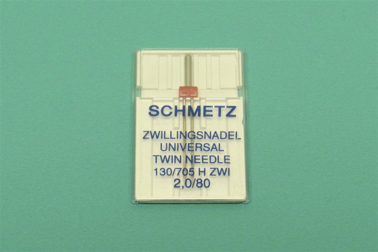 Schmetz Sewing Machine Twin Needle 2 mm Wide Size 12 - Central Michigan Sewing Supplies