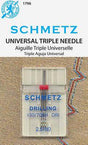 Schmetz Sewing Machine Triple Needle 2.5 mm Wide Size 12 - Central Michigan Sewing Supplies