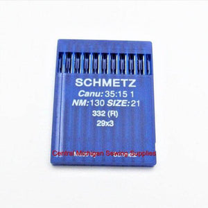 Schmetz Industrial Sewing Machine Needles 29x3 Available in Size 21, 22, 23 Fits Singer Model 29K, 29